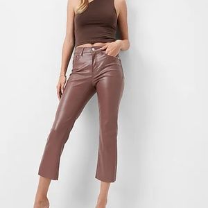 Express Faux Leather Crop Pant 10L